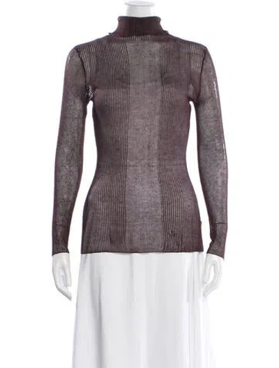 Pre-owned Ser.o.ya Turtleneck Long Sleeve Top In Brown