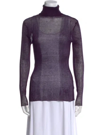 Pre-owned Ser.o.ya Turtleneck Long Sleeve Top In Purple