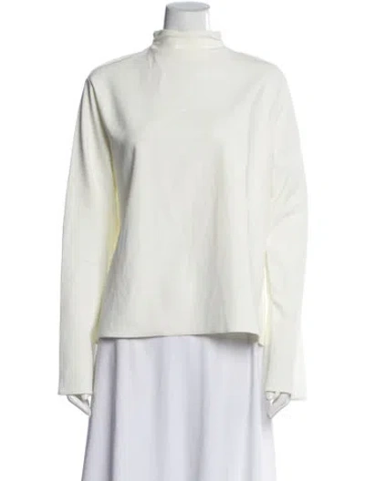 Pre-owned Ser.o.ya Turtleneck Long Sleeve Top In White