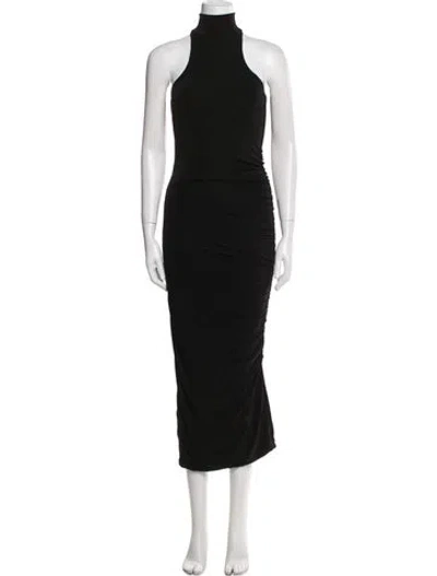 Pre-owned Ser.o.ya Turtleneck Midi Length Dress In Black