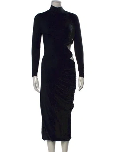 Pre-owned Ser.o.ya Turtleneck Midi Length Dress In Black