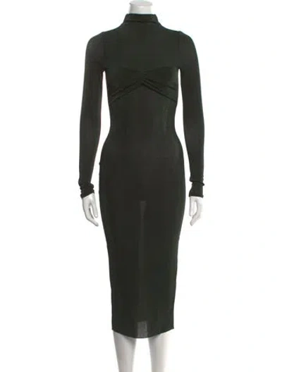 Pre-owned Ser.o.ya Turtleneck Midi Length Dress In Green