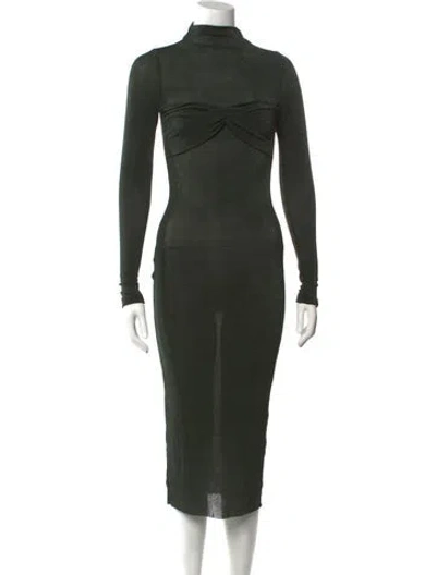 Pre-owned Ser.o.ya Turtleneck Midi Length Dress In Green