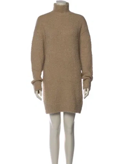 Pre-owned Ser.o.ya Turtleneck Mini Dress In Brown