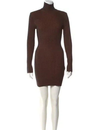 Pre-owned Ser.o.ya Turtleneck Mini Dress In Brown