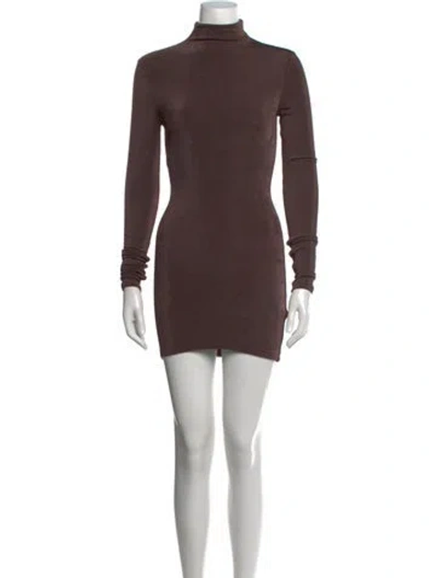 Pre-owned Ser.o.ya Turtleneck Mini Dress In Brown