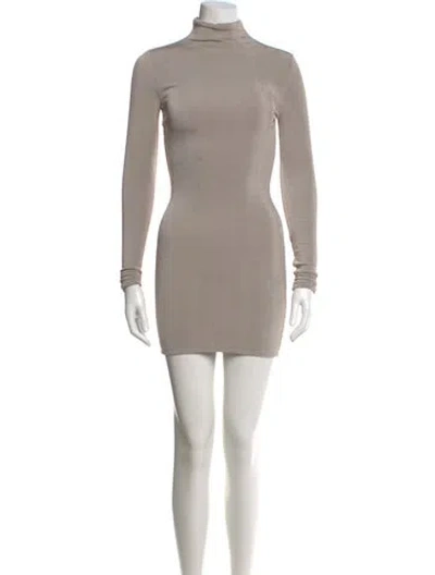 Pre-owned Ser.o.ya Turtleneck Mini Dress In Gray