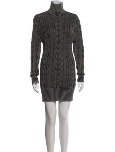 Pre-owned Ser.o.ya Turtleneck Mini Dress In Gray
