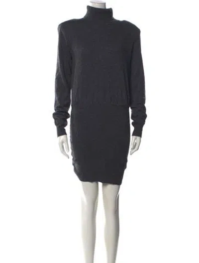 Pre-owned Ser.o.ya Turtleneck Mini Dress In Gray
