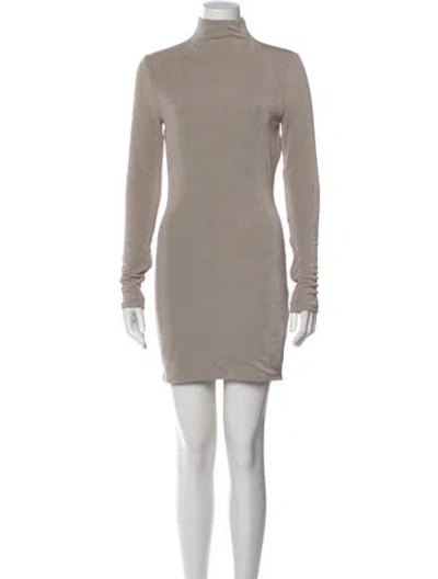 Pre-owned Ser.o.ya Turtleneck Mini Dress W/ Tags In Gray