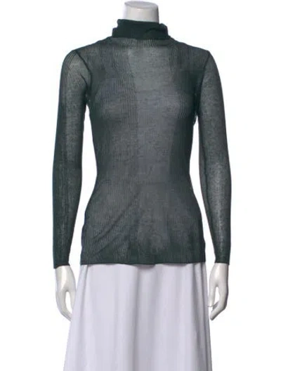 Pre-owned Ser.o.ya Turtleneck Sweater In Blue/green