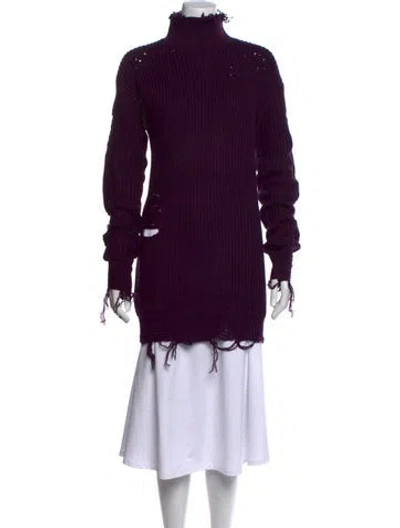 Pre-owned Ser.o.ya Turtleneck Sweater In Purple