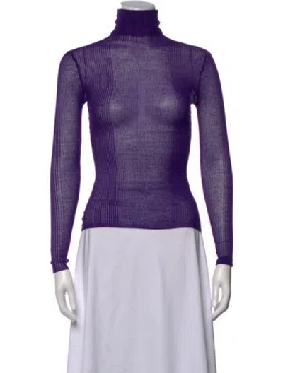 Pre-owned Ser.o.ya Turtleneck Sweater In Purple