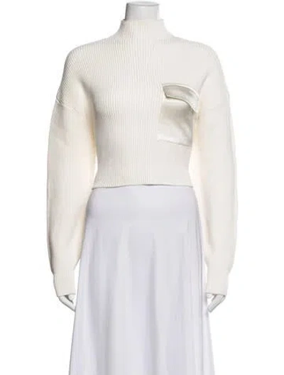 Pre-owned Ser.o.ya Turtleneck Sweater In White