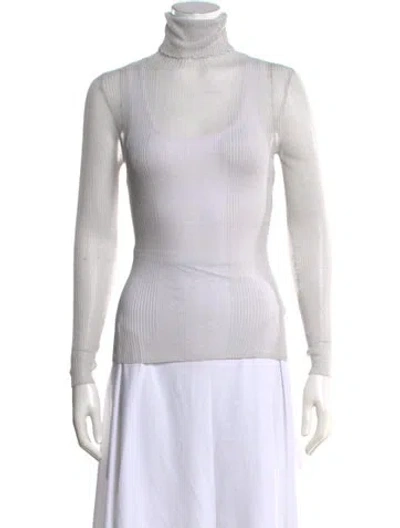 Pre-owned Ser.o.ya Turtleneck Sweater In White