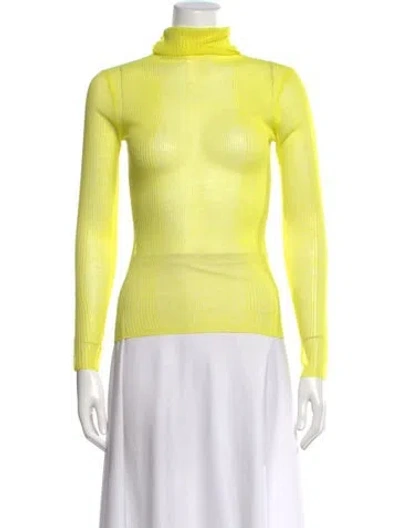 Pre-owned Ser.o.ya Turtleneck Sweater In Yellow