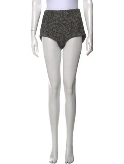 Pre-owned Ser.o.ya Tweed Pattern Mini Shorts In Gray