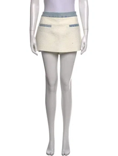 Pre-owned Ser.o.ya Tweed Pattern Mini Shorts In Grey