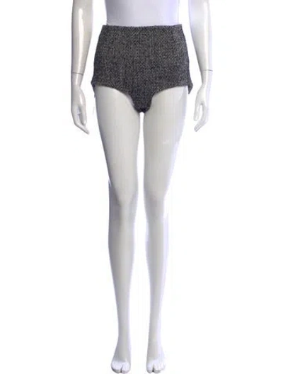 Pre-owned Ser.o.ya Tweed Pattern Mini Shorts In White