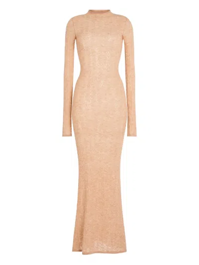 Ser.o.ya Una Cable-knit Maxi Dress In Neutral