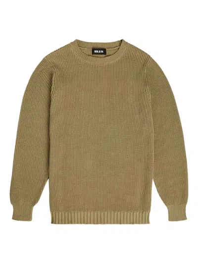 Ser.o.ya Vernon Ribbed Cotton Sweater In Green