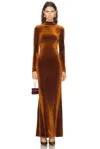 Ser.o.ya Viola Velvet Dress In Brown