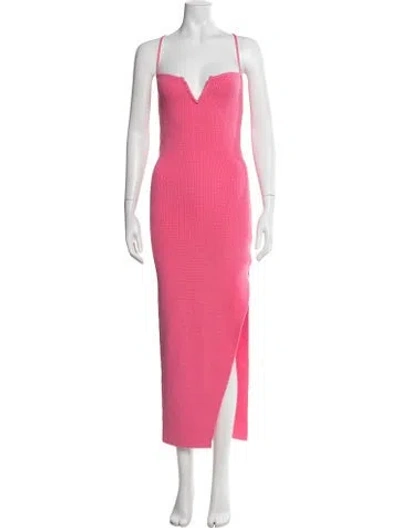 Pre-owned Ser.o.ya V-neck Midi Length Dress W/ Tags In Pink