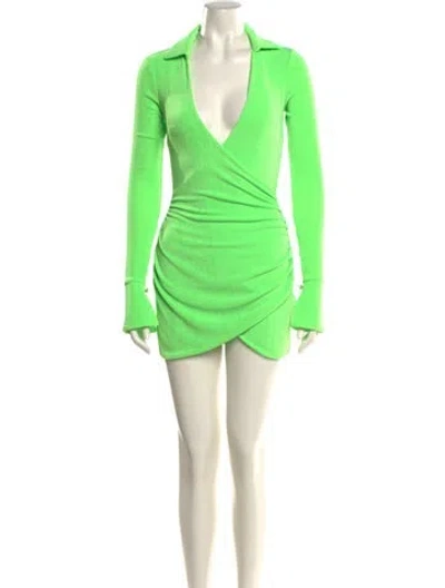 Pre-owned Ser.o.ya V-neck Mini Dress W/ Tags In Green