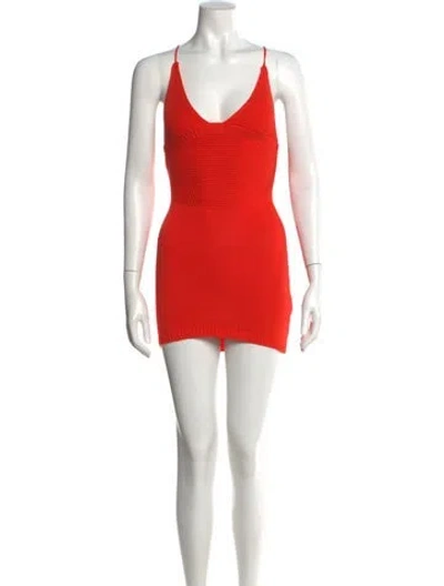 Pre-owned Ser.o.ya V-neck Mini Dress W/ Tags In Orange