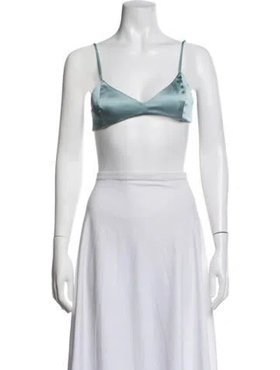 Pre-owned Ser.o.ya V-neck Sleeveless Sports Bra In White