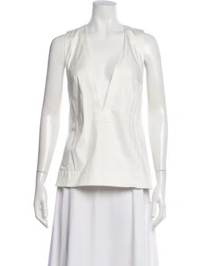 Pre-owned Ser.o.ya V-neck Sleeveless Top W/ Tags In Neutrals