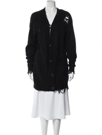 Pre-owned Ser.o.ya V-neck Sweater In Black
