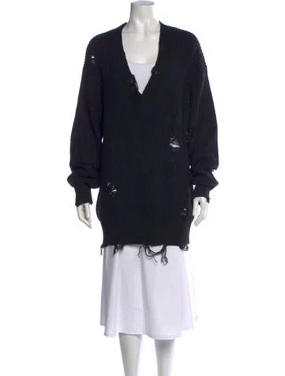 Pre-owned Ser.o.ya V-neck Sweater In Black