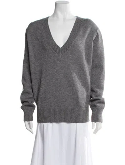 Pre-owned Ser.o.ya V-neck Sweater In Gray