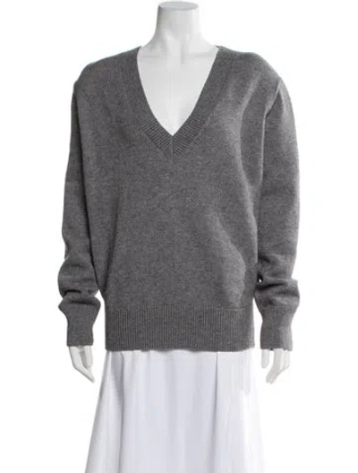 Pre-owned Ser.o.ya V-neck Sweater In Gray