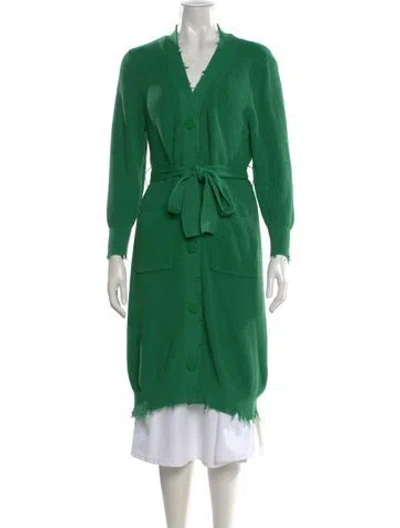 Pre-owned Ser.o.ya V-neck Sweater In Green