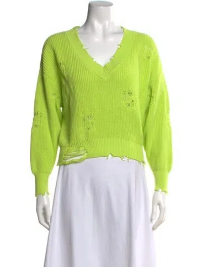 Pre-owned Ser.o.ya V-neck Sweater In Green