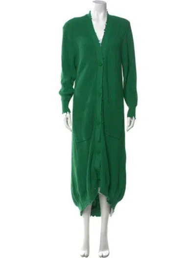 Pre-owned Ser.o.ya V-neck Sweater In Green