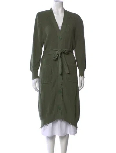 Pre-owned Ser.o.ya V-neck Sweater In Green