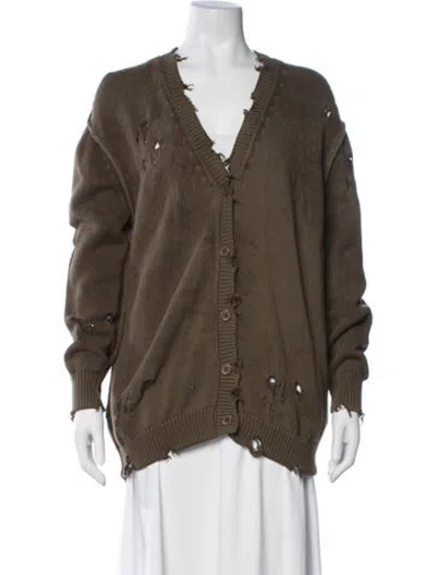 Pre-owned Ser.o.ya V-neck Sweater In Green