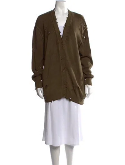 Pre-owned Ser.o.ya V-neck Sweater In Green