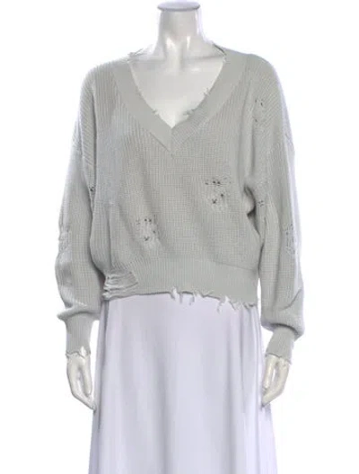 Pre-owned Ser.o.ya V-neck Sweater In Grey