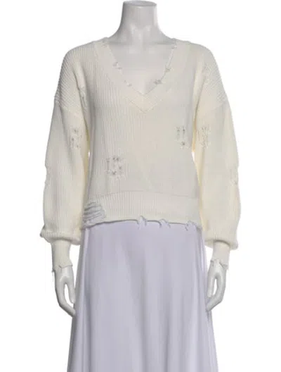 Pre-owned Ser.o.ya V-neck Sweater In Grey