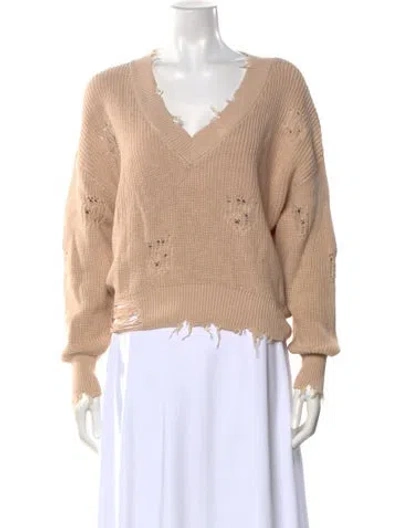 Pre-owned Ser.o.ya V-neck Sweater In Neutral