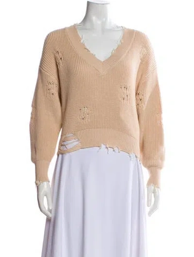 Pre-owned Ser.o.ya V-neck Sweater In Neutral