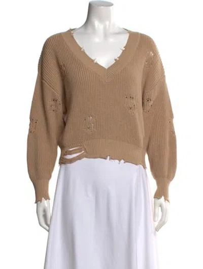 Pre-owned Ser.o.ya V-neck Sweater In Neutrals