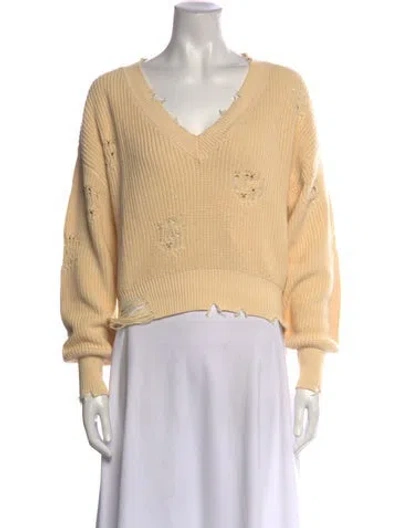 Pre-owned Ser.o.ya V-neck Sweater In Neutrals