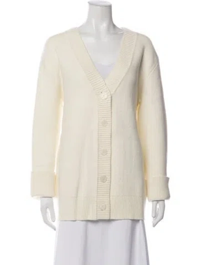Pre-owned Ser.o.ya V-neck Sweater In Neutrals/yellow