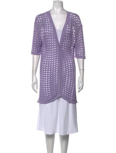 Pre-owned Ser.o.ya V-neck Sweater In Purple