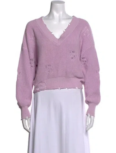 Pre-owned Ser.o.ya V-neck Sweater In Purple